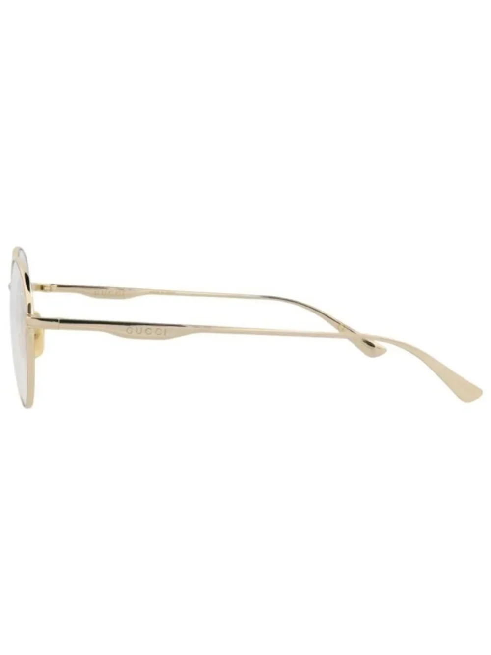 New Gucci Mens Round/Oval Gold Gold Transparent Fashion Designer Sunglasses